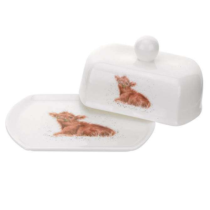 Royal Worcester Wrendale Calf Covered Butter Dish